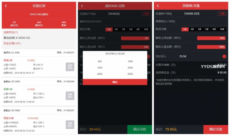 YM80富盈国际微盘源码点位盘yii高端系列+国内国外原油期货盘+带直播页面+完整运营版