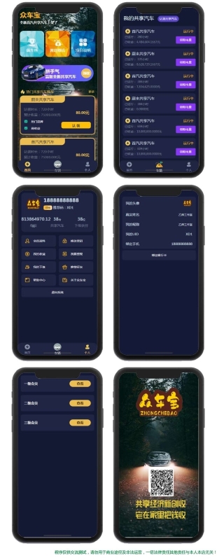 YM376-2026年首发PHP众车宝/共享汽车挂机赚钱,合约控矿机器人系统,码支付接口搭建教程齐全